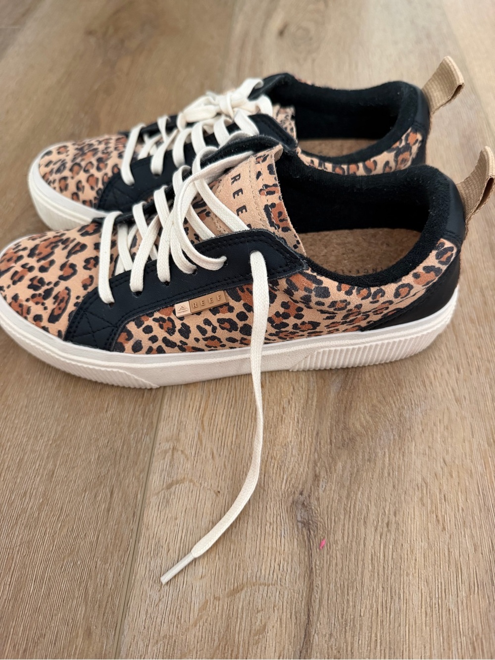 Reef Women's Leopard Print Low-Top Sneakers - Black/Cream/Tan